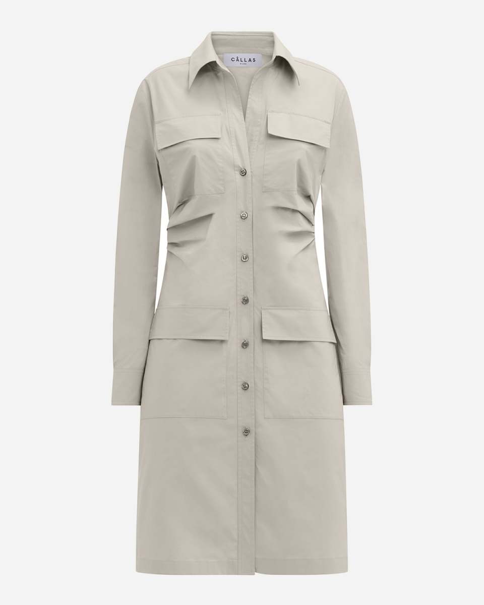 Marrakech Pleated Stretch Cotton Shirtdress